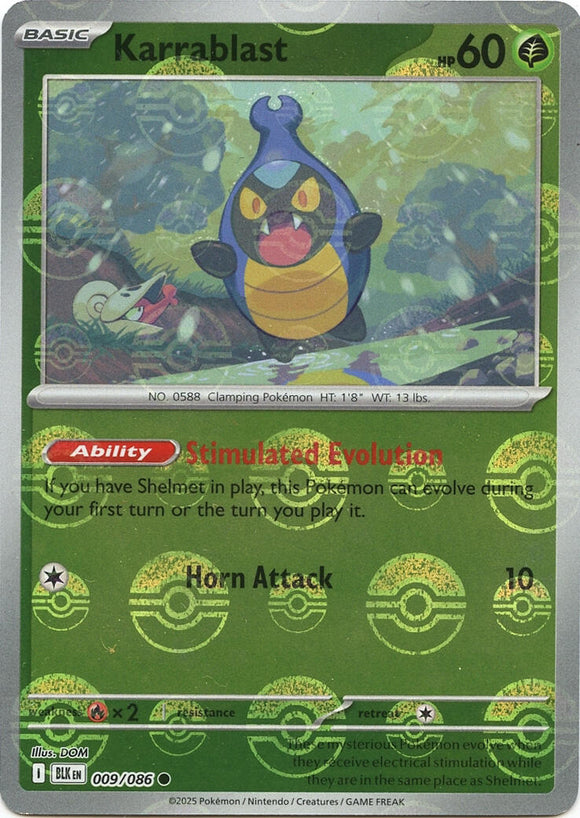 Karrablast (Poke Ball Pattern) [009/086] [Black Bolt] Holofoil