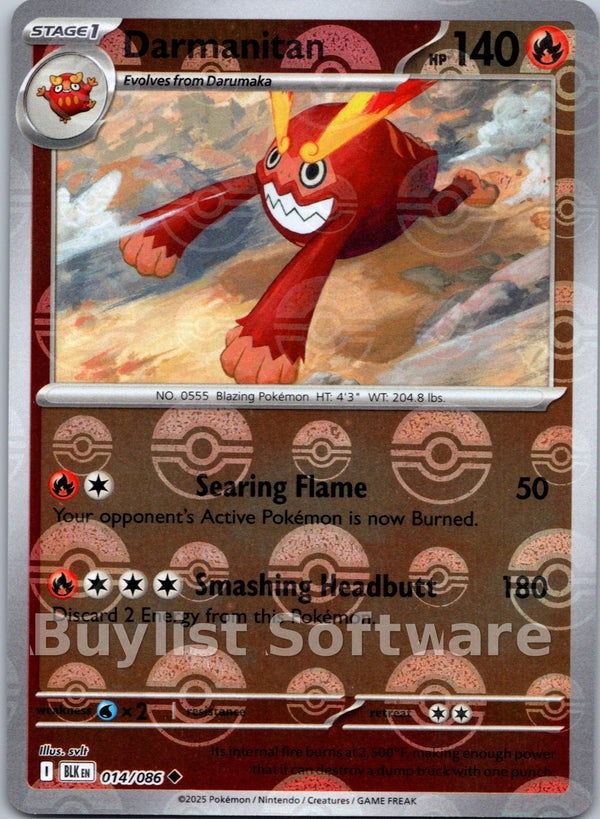 Darmanitan (Poke Ball Pattern) [014/086] [Black Bolt] Holofoil