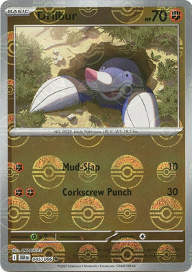 Drilbur (Poke Ball Pattern) [045/086] [Black Bolt] Holofoil