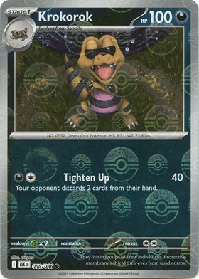 Krokorok (Poke Ball Pattern) [058/086] [Black Bolt] Holofoil