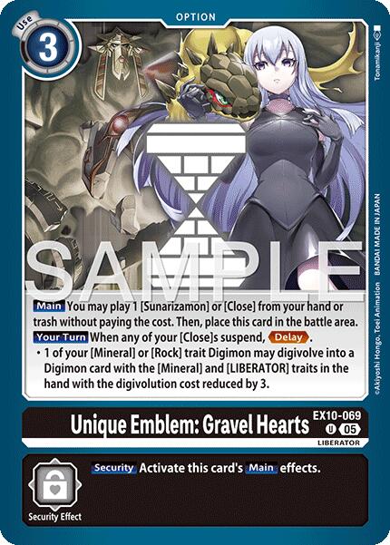 Unique Emblem: Gravel Hearts [EX10-069 U] [Sinister Order]