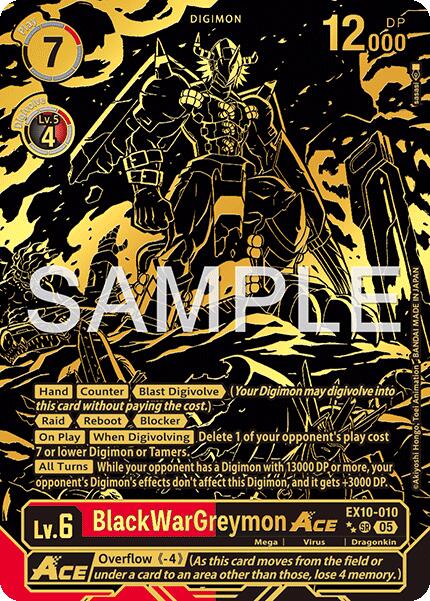 BlackWarGreymon ACE (Rare Pull) [EX10-010 SR] [Sinister Order] Foil