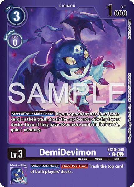DemiDevimon (Limited Foil) [EX10-040 C] [Sinister Order] Foil
