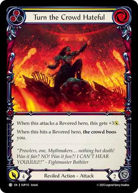 Turn the Crowd Hateful (Yellow) [SUP115] [Super Slam] Rainbow Foil