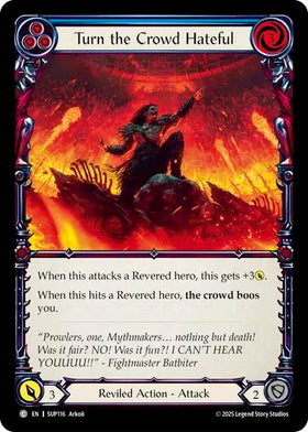 Turn the Crowd Hateful (Blue) [SUP116] [Super Slam] Rainbow Foil
