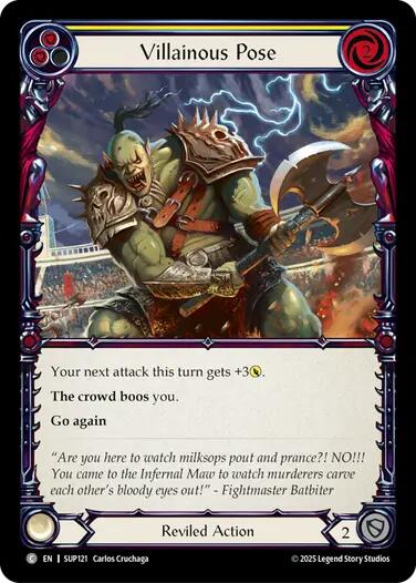 Villainous Pose (Yellow) [SUP121] [Super Slam] Rainbow Foil