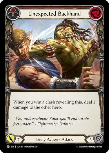 Unexpected Backhand (Red) [SUP161] [Super Slam] Rainbow Foil