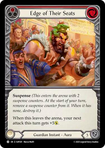 Edge of Their Seats (Red) [SUP201] [Super Slam] Rainbow Foil