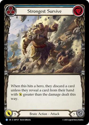 Strongest Survive (Blue) [SUP137] [Super Slam] Rainbow Foil