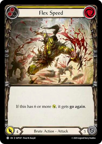 Flex Speed (Yellow) [SUP147] [Super Slam] Rainbow Foil