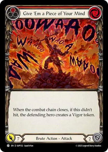 Give 'Em a Piece of Your Mind (Red) [SUP152] [Super Slam] Rainbow Foil