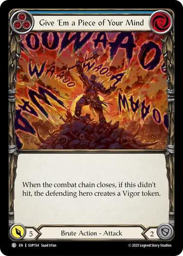 Give 'Em a Piece of Your Mind (Blue) [SUP154] [Super Slam]