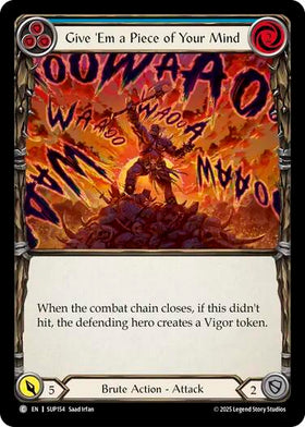 Give 'Em a Piece of Your Mind (Blue) [SUP154] [Super Slam] Rainbow Foil