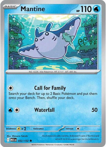 Mantine [032/132] [Mega Evolution] Reverse Holofoil