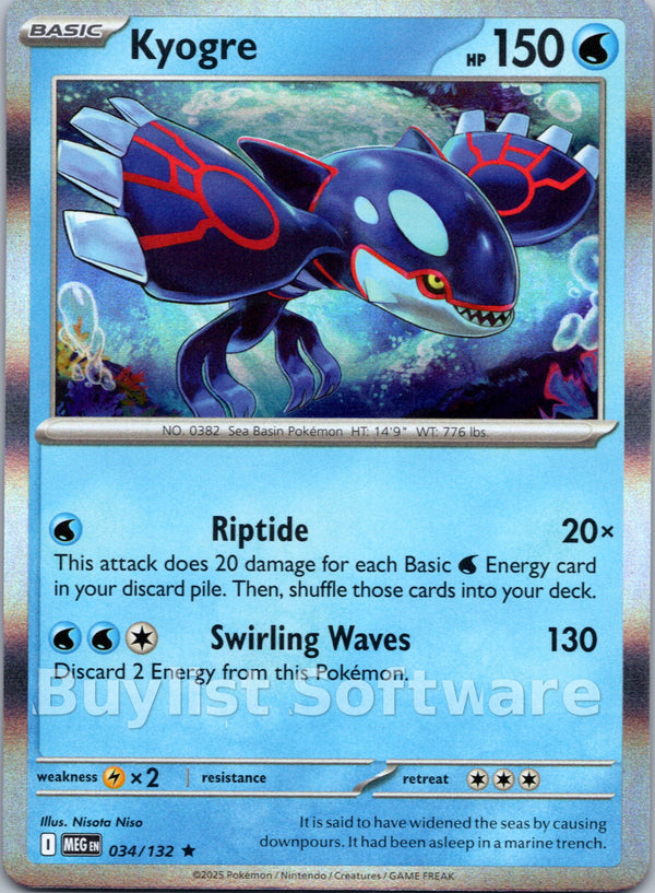 Kyogre [034/132] [Mega Evolution] Reverse Holofoil
