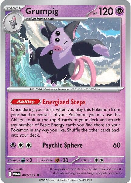 Grumpig [063/132] [Mega Evolution] Reverse Holofoil