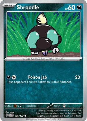 Shroodle [091/132] [Mega Evolution] Reverse Holofoil