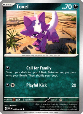 Toxel [067/094] [Phantasmal Flames] Reverse Holofoil