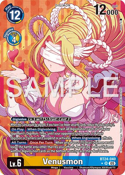 Venusmon (Alternate Art) [BT24-040 SR] [Time Stranger] Foil