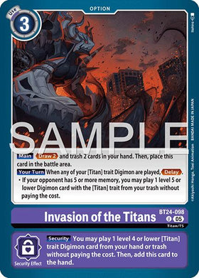 Invasion of the Titans [BT24-098 U] [Time Stranger]