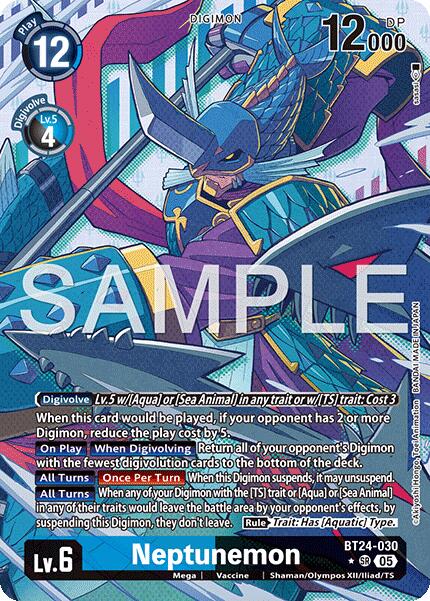 Neptunemon (Alternate Art) [BT24-030 SR] [Time Stranger] Foil