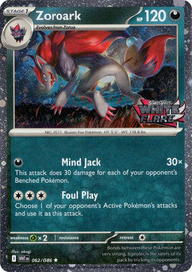 Zoroark (White Flare Stamped) [062/086] [White Flare] Holofoil
