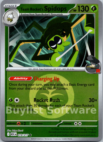 Team Rocket's Spidops (Energy Symbol Pattern)