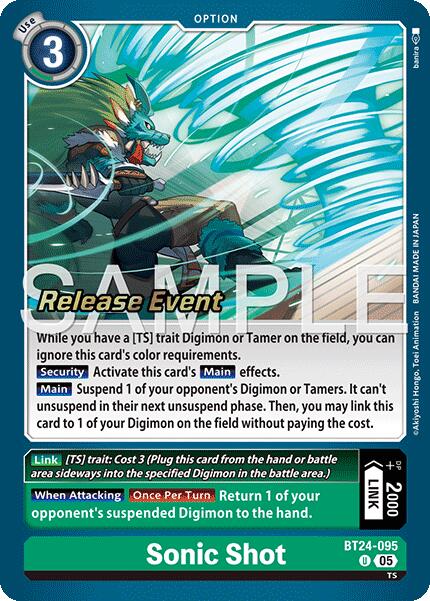 Sonic Shot [BT24-095 U] [Time Stranger Release Events Cards] Foil