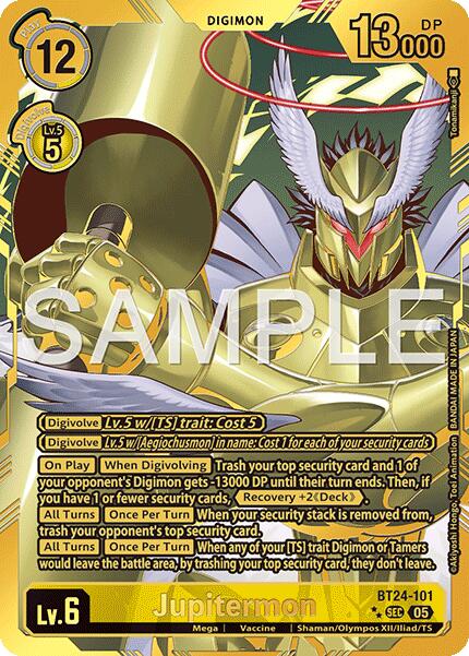 Jupitermon (Rare Pull) [BT24-101 SEC] [Time Stranger] Foil