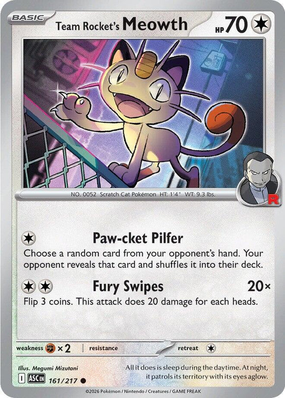 Team Rocket's Meowth [161/217] [Ascended Heroes] Reverse Holofoil