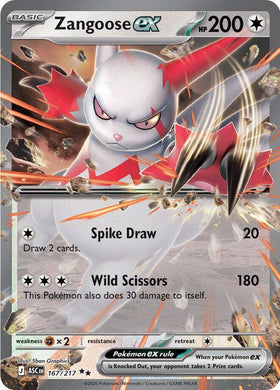 Zangoose ex [167/217] [Ascended Heroes] Holofoil