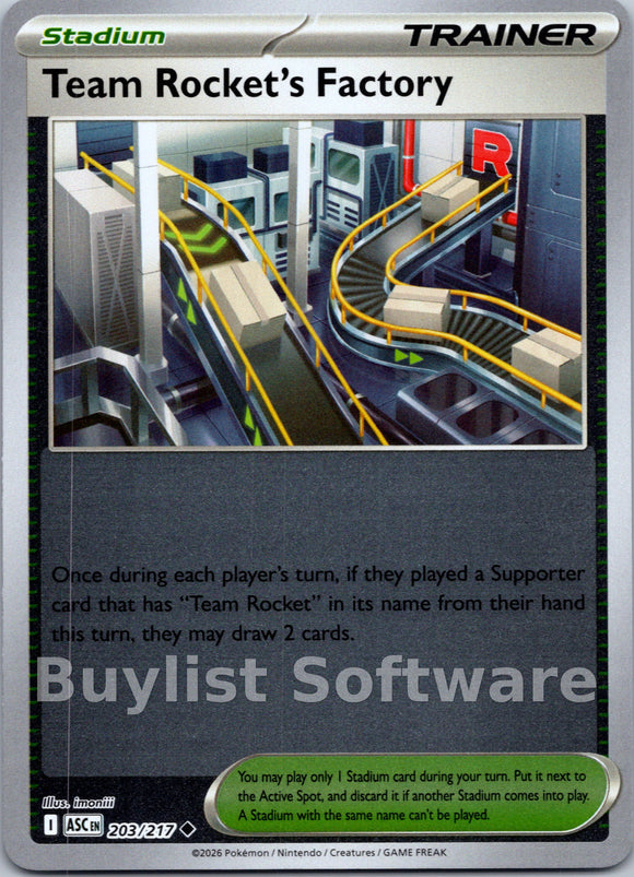 Team Rocket's Factory [203/217] [Ascended Heroes] Reverse Holofoil