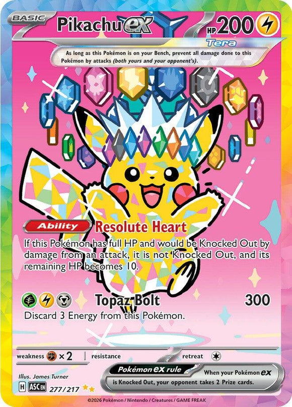Pikachu ex - 277/217 [277/217] [Ascended Heroes] Holofoil