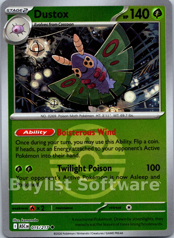 Dustox (Love Ball) [015/217] [Ascended Heroes] Reverse Holofoil
