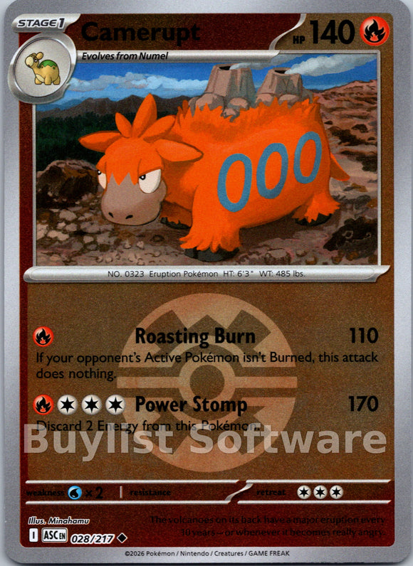 Camerupt (Quick Ball) [028/217] [Ascended Heroes] Reverse Holofoil