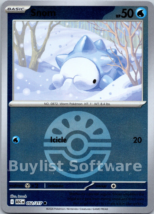 Snom (Friend Ball) [052/217] [Ascended Heroes] Reverse Holofoil