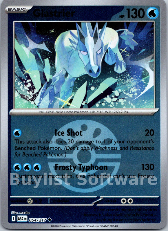 Glastrier (Friend Ball) [054/217] [Ascended Heroes] Reverse Holofoil