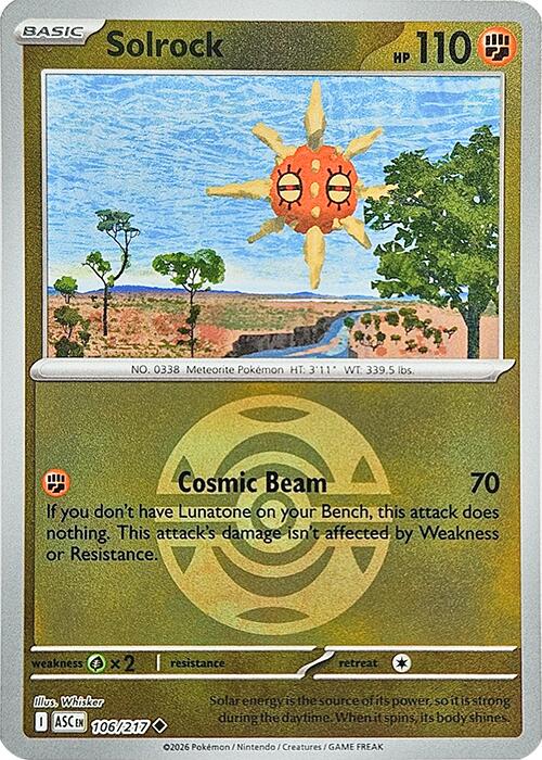 Solrock (Dusk Ball) [106/217] [Ascended Heroes] Reverse Holofoil