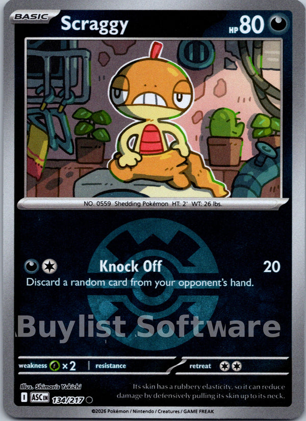 Scraggy (Quick Ball) [134/217] [Ascended Heroes] Reverse Holofoil