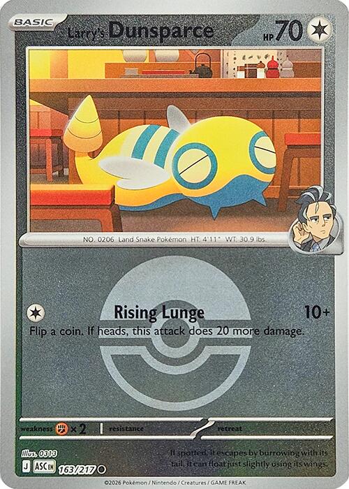 Larry's Dunsparce (Poke Ball) [163/217] [Ascended Heroes] Reverse Holofoil