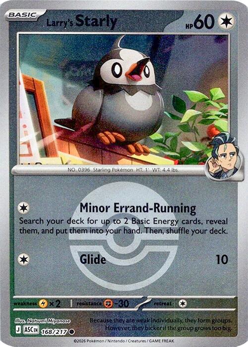 Larry's Starly (Poke Ball) [168/217] [Ascended Heroes] Reverse Holofoil