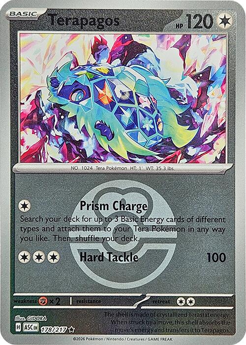 Terapagos (Love Ball) [178/217] [Ascended Heroes] Reverse Holofoil