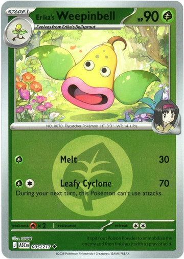 Erika's Weepinbell (Energy Symbol Pattern) [005/217] [Ascended Heroes] Reverse Holofoil