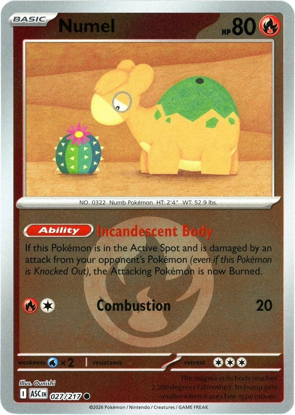 Numel - 027/217 (Energy Symbol Pattern) [027/217] [Ascended Heroes] Reverse Holofoil