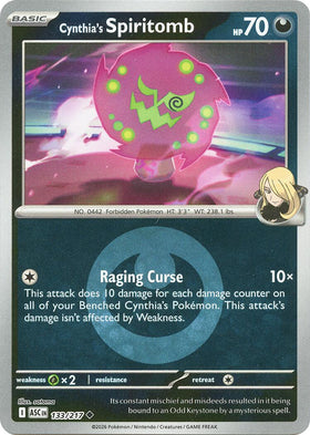 Cynthia's Spiritomb (Energy Symbol Pattern) [133/217] [Ascended Heroes] Reverse Holofoil
