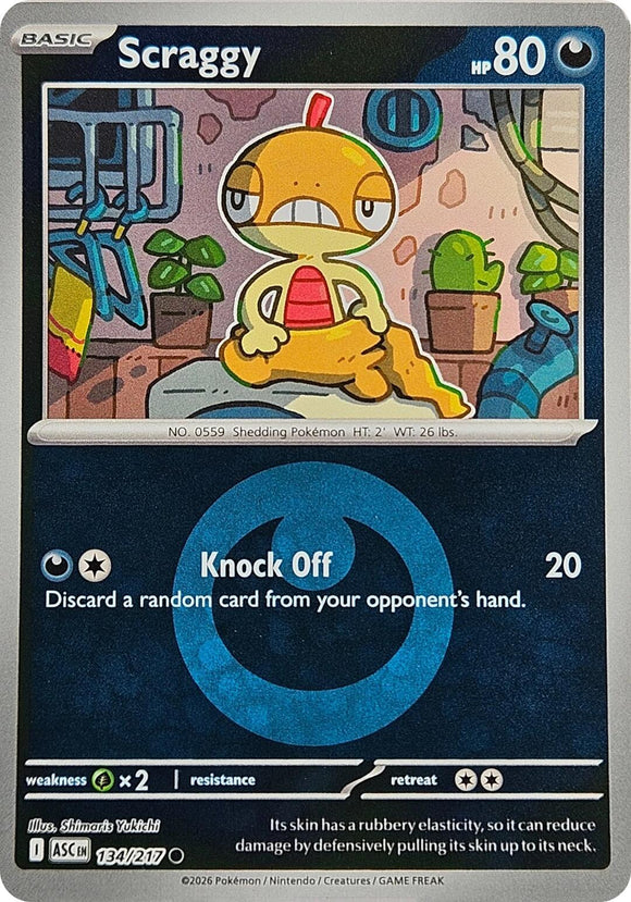 Scraggy (Energy Symbol Pattern) [134/217] [Ascended Heroes] Reverse Holofoil