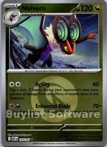 Noivern (Energy Symbol Pattern) [157/217] [Ascended Heroes] Reverse Holofoil