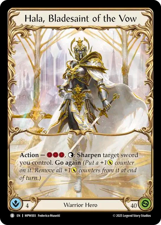 7266aaaf-34a0-4f6c-bad0-29131ae912f6 | fab-mpw003-nf-mastpackwarr-bas-nm | Hala, Bladesaint of the Vow