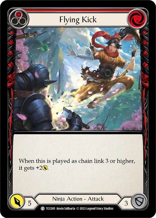 7f998800-094f-4d95-9b49-c412d4de43f2 | fab-tcc085-nf-rounthetabltccx-r-com-nm | Flying Kick (Red)