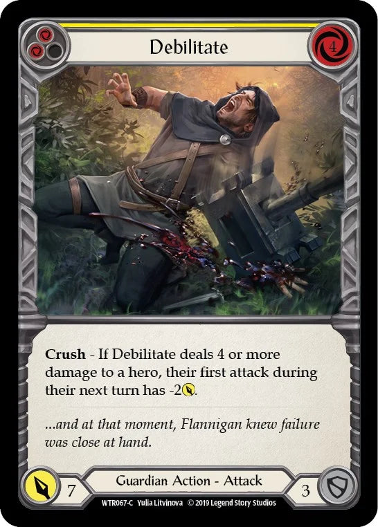 7f998800-094f-4d95-9b49-c412d4de43f2 | fab-wtr067-1erf-welctorath-y-com-nm | Debilitate (Yellow)